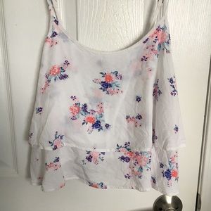 White floral top